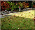 War Memorial stone in Welshpool Memorial Garden