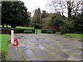 War Memorial, benches and church, Shifnal