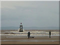 SJ3098 : Walking the dogs, Crosby Beach by Karl and Ali