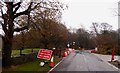 Traffic lights for works on the reservoir