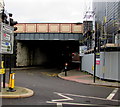 Under railway lines towards Shrewsbury railway station