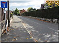 No Through Road sign, Edgeley Road, Whitchurch (Shropshire)