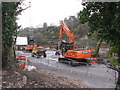 Construction work at Radyr Weir