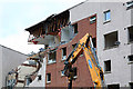 Demolition work at Langlee, Galashiels