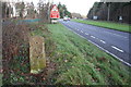 Milestone beside A420 at Tubney Wood