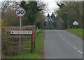 SP5975 : Yelvertoft village sign on Lilbourne Road by Mat Fascione