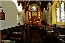 TM1058 : Earl Stonham, St. Mary's Church: The organ from the crossing by Michael Garlick