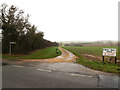 TL3657 : Footpath to Caldecote & entrance to Frogs Hall by Geographer