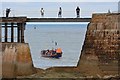 NZ8911 : West pier bridge, Whitby by Oliver Mills