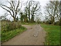 Pamphill, bridleway junction