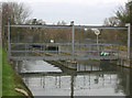 Southern approach to aqueduct carrying the New River over the M25