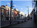 Construction site and new zebra crossing on Friargate, Preston