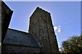 SW9642 : Caerhays, St. Michael's Church: The c15th-16th tower by Michael Garlick