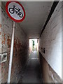 No cycling down the alley