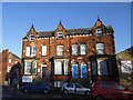 Houses at the north corner of Woodhouse Moor