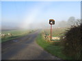 Track to Drinkstone Farm on a misty October morning