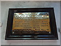 Brundall War Memorial brass plaque