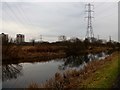 NS5870 : 275KV power lines cross the Forth and Clyde Canal by Gordon Brown