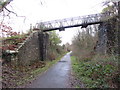 Footbridge over disused railway near Bargoed