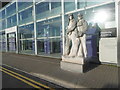 Statue to Alcock and Brown outside the Heathrow Academy