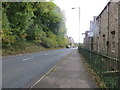 Road (A7) at the derelict Bristol Mill in Galashiels