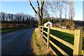 Farm and railway embankment