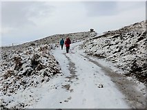 NH4545 : Approaching the hut circles on the Farley track by Gordon Brown