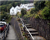 SS7249 : Steps up to Bonnicott House, Lynmouth by Jaggery