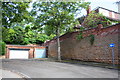 Hermitage Walk wall and garages