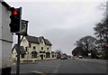 The Bull Inn ahead at the traffic lights in Bracebridge Heath