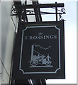 NZ2225 : Sign for the Crossings public house, Shildon by JThomas