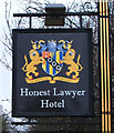 Sign for the Honest Lawyer Hotel