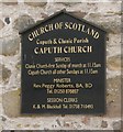 Sign, Caputh Church