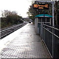 Electronic display board, platform 2, Pencoed railway station