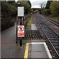 Passengers must not cross the line, Pencoed