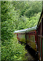 Railway train approaching Leekbrook Junction, Staffordshire