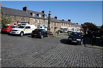 NU1033 : Market Cross and High Street, Belford by Philip Halling