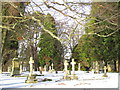 Allendale cemetery in the snow