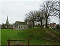 SU8605 : Chichester - Castle motte, Guildhall and Cathedral by Rob Farrow
