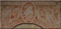 TQ2913 : Clayton: The church of St.John the Baptist: 12th century wall painting 3 by Michael Garlick