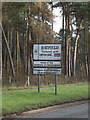 Hatfield Town Name sign on the B653 Marford Road