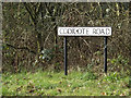 TL1814 : Caldicate Road sign by Geographer