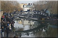 View of a footbridge over the Regents Canal at Camden Lock