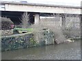 Abutment of former footbridge over the canal at Elland