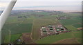 Tetney oil terminal, Newton Marsh Windfarm and site of Bishopthorpe Windfarm: aerial 2016