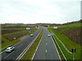 Looking south on the A24 from the new bridge at Broadbridge Heath