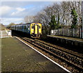 Penarth train arrives at Heath High Level station, Cardiff