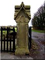 A fine gatepost with O.S. cut mark on the base