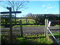 Footpath junction south of Rowfold Farm