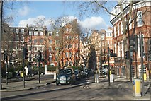 TQ2777 : View of houses on Royal Hospital Road from Chelsea Embankment by Robert Lamb